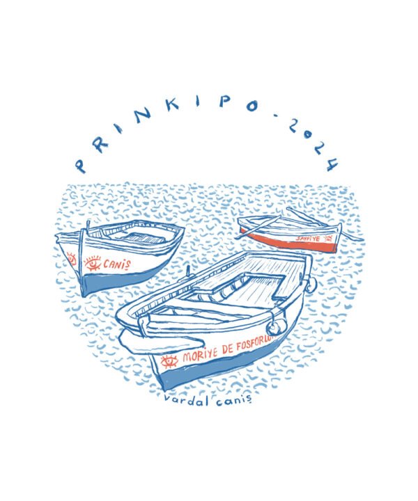 Prinkipo Moriye de Fosforlum - Unisex Oversize T-shirt - Görsel 2