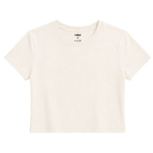 Kişiselleştirilebilir Baby Tee | Crop Tişört - Ekru