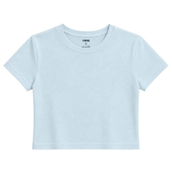 Kişiselleştirilebilir Baby Tee | Crop Tişört - Mavi