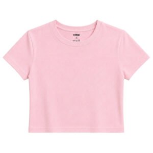 Kişiselleştirilebilir Baby Tee | Crop Tişört - Pembe
