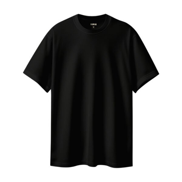 Kişiselleştirilebilir Oversize %100 Pamuk Unisex Tişört - Siyah