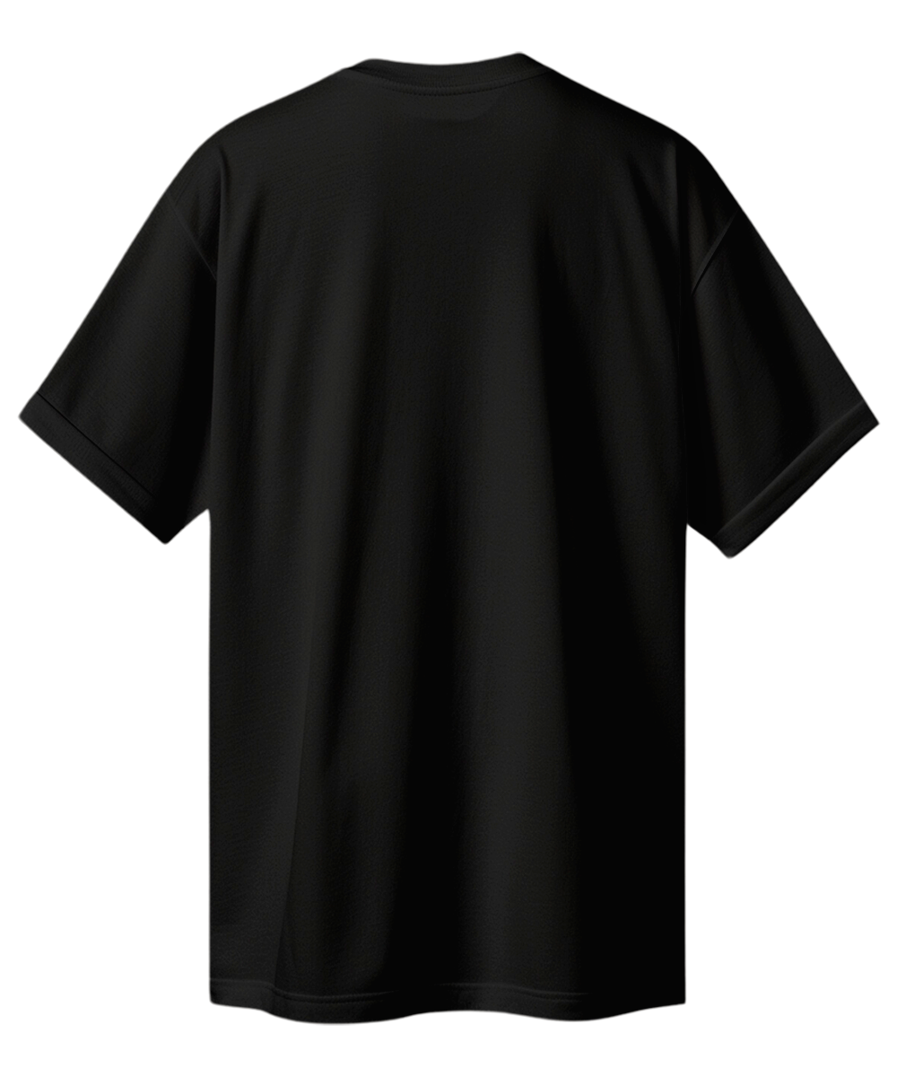 Premium Oversize %100 Pamuk Unisex Tişört 220 Gr Heavyweight - Siyah - Görsel 8