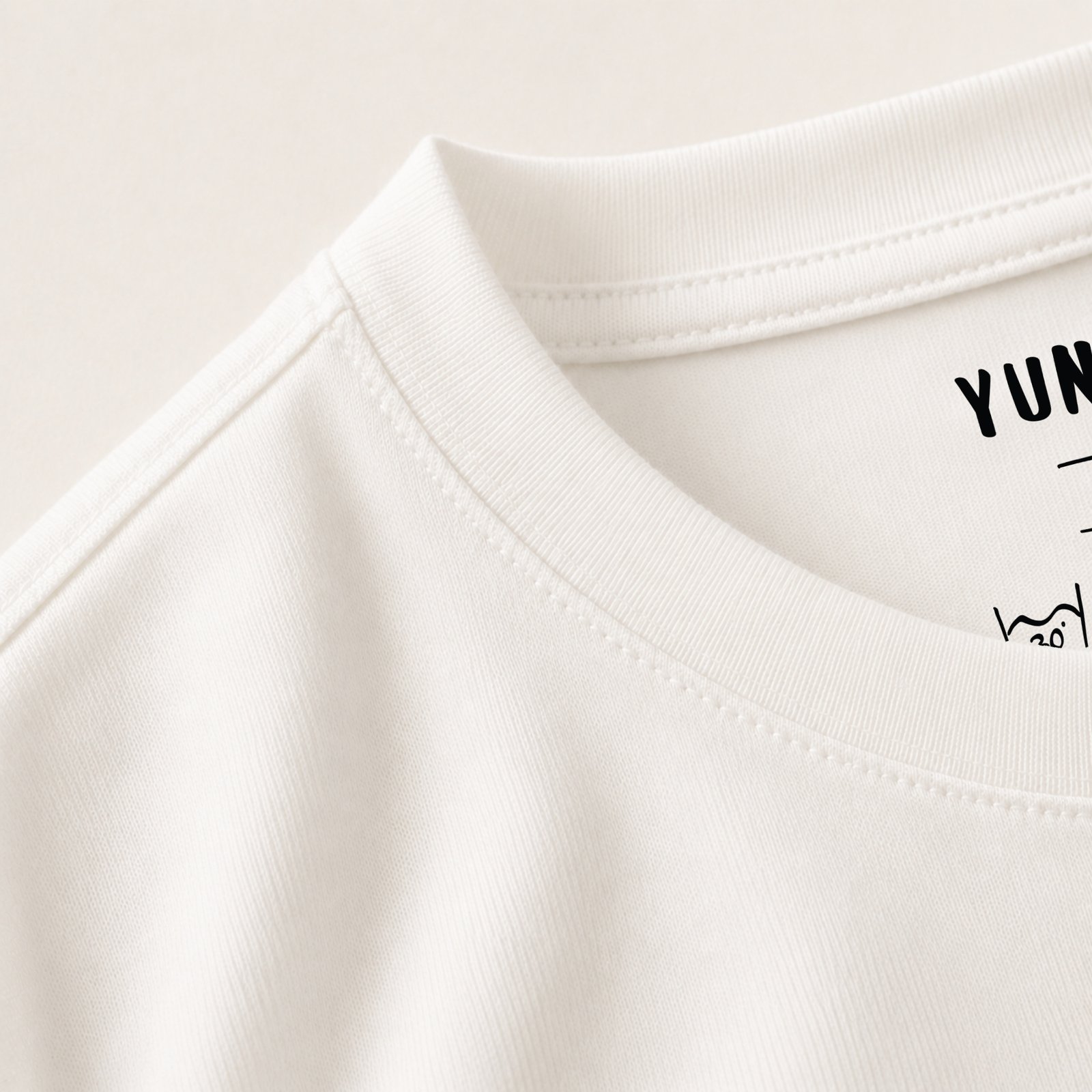 Premium Oversize %100 Pamuk Unisex Tişört 220 Gr Heavyweight - Ekru - Görsel 4